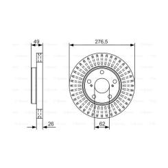 Тормозной диск Bosch 0 986 479 A62 Фото 4