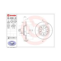 Тормозной диск Brembo 08.9460.41 Фото
