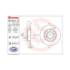 Тормозной диск Brembo 08.B413.11 Фото