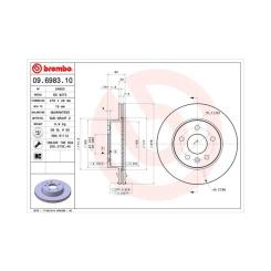 Тормозной диск Brembo 09.6983.10 Фото