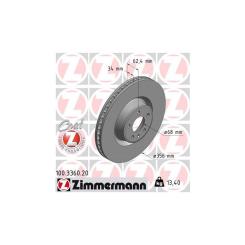 Тормозной диск ZIMMERMANN 100.3360.20 Фото