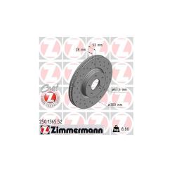 Тормозной диск ZIMMERMANN 250.1365.52 Фото