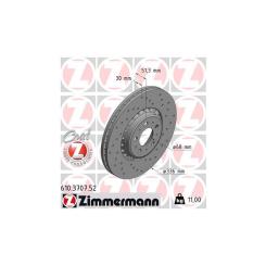 Тормозной диск ZIMMERMANN 610.3707.52 Фото
