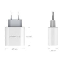 Зарядное устройство Ugreen CD104 2xUSB 3.4A Charger (White) Фото 11