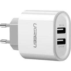 Зарядное устройство Ugreen CD104 2xUSB 3.4A Charger (White) Фото