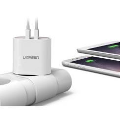 Зарядное устройство Ugreen CD104 2xUSB 3.4A Charger (White) Фото 4