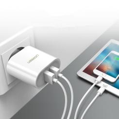 Зарядное устройство Ugreen CD104 2xUSB 3.4A Charger (White) Фото 5
