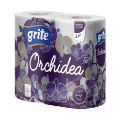 Туалетная бумага Grite Orchidea 3 слоя 4 рулона Фото