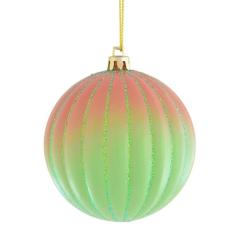 Елочная игрушка YES! Fun Градиент шар ребристый 8 см Фото