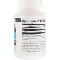 Аминокислота Source Naturals L-Тирозин 500 мг, L-Tyrosine, 100 таблеток Фото 1