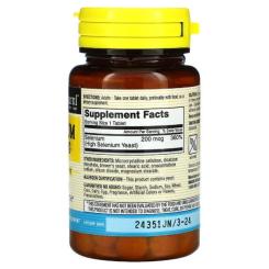 Минералы Mason Natural Селен 200 мкг, Selenium, 60 таблеток Фото 1