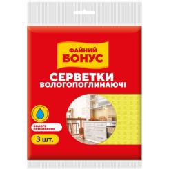 Салфетки для уборки Бонус Целюлозні 3 шт. Фото