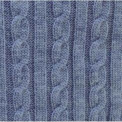 Плед Прованс Soft косы Синий меланж 220х240 см Фото 2