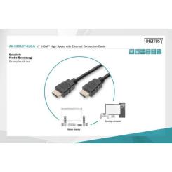 Кабель мультимедийный Digitus HDMI M to HDMI M 1.0m 4K Фото 3
