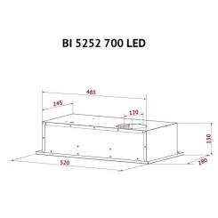Вытяжка кухонная Perfelli BI 5252 BL 700 LED Фото 10