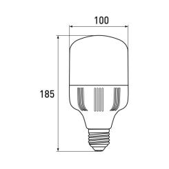 Лампочка EUROELECTRIC Plastic 30W E27 4000K 220V Фото 3