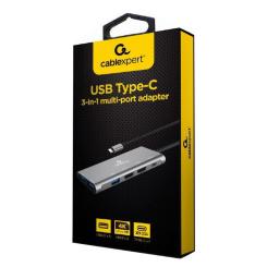 Концентратор Cablexpert USB-C 3-in-1 (HUB/HDMI/PD) Фото 2