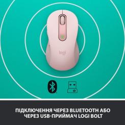 Мышка Logitech Signature M650 L Wireless Rose Фото 4