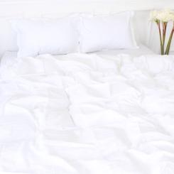 Постельное белье MirSon Satin Stripe 30-0001 White 175х210 двоспальный Фото