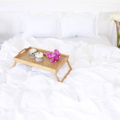Постельное белье MirSon Satin Stripe 30-0001 White 175х210 двоспальный Фото 2