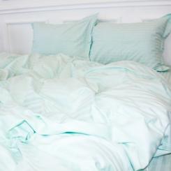 Постельное белье MirSon Satin Stripe 30-0013 Azure 110х140 детский Фото