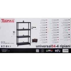 Стеллаж Toomax 4 полки cm. 80x40x138h black Фото 4