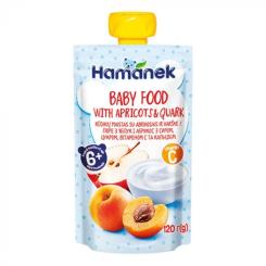 Детское пюре Hamanek Яблоко Абрикос Сыр, 120 г Фото