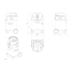 Пылесос строительный Metabo ASA 30 L PC Inox Фото 1