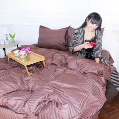 Постельное белье MirSon Satin 30-0006DarkBrown 160х220 Сімейний Фото 5