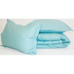 Постельное белье MirSon SatinStripe 30-0015GreenWave 200х220 Євро Фото 6