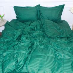 Постельное белье MirSon SatinStripe 30-0017Green 160х220 Полуторний Євро Фото