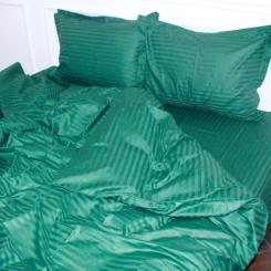 Постельное белье MirSon SatinStripe 30-0017Green 160х220 Полуторний Євро Фото 1