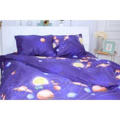 Постельное белье MirSon Сатин 22-1282 Night Space Евро Фото 1
