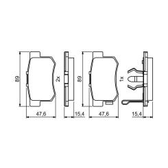 Тормозные колодки Bosch 0 986 494 233 Фото 3