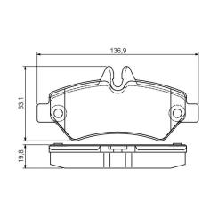 Тормозные колодки Bosch 0 986 495 100 Фото 2