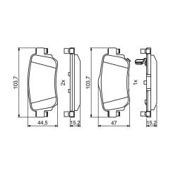 Тормозные колодки Bosch 0986494816 Фото 5
