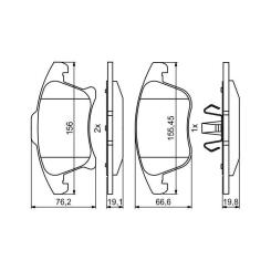 Тормозные колодки Bosch 0986494837 Фото 3