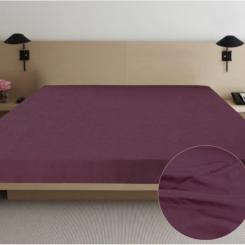Простынь Ярослав сатин 06 вишневый 145х215 Фото