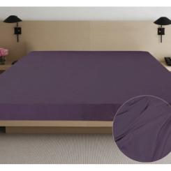 Простынь Ярослав сатин 09 сливовый 180х215 Фото