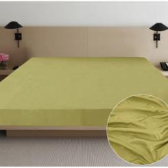 Простынь Ярослав сатин 05 оливковый 220х240 Фото