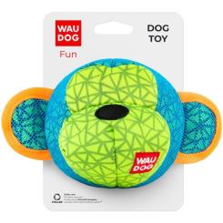 Игрушка для собак WAUDOG Fun Обезьяна 16х10 см голубая Фото