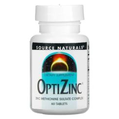 Минералы Source Naturals ОптиЦинк, 30 мг, OptiZinc, 60 таблеток Фото