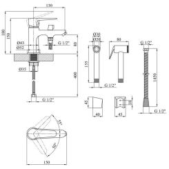 Смеситель Kroner Elbe-C015 Фото 7