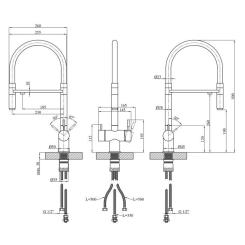 Смеситель Kroner Klassisch-ESG03815GRA Фото 8