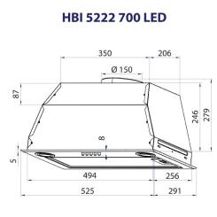 Вытяжка кухонная Minola HBI 5222 BLF 700 LED Фото 9
