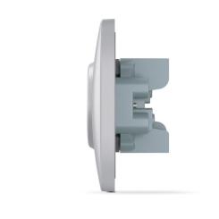 Розетка Videx BINERA 2ая серебр Фото 2