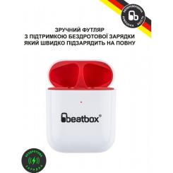 Наушники BeatBox PODS AIR 2 Wireless Charging White-Red Фото 3