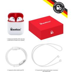 Наушники BeatBox PODS AIR 2 Wireless Charging White-Red Фото 5