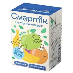 Сок детский Смартік мультифруктовый с мякотью 200 мл Фото