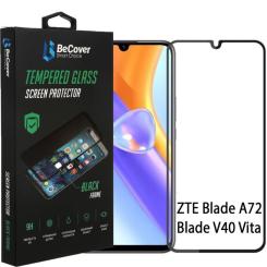 Стекло защитное BeCover ZTE Blade A72/A72s/V40 Vita Black Фото
